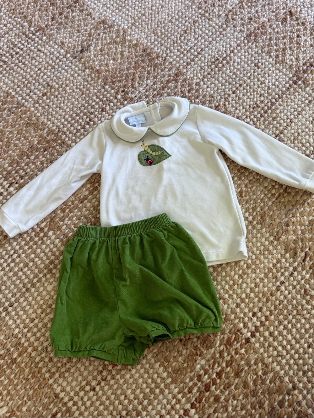 Little English - Long Sleeve Set with Corduroy Shorts - 3T